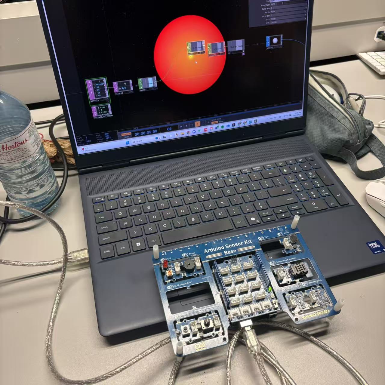 Touchdesign successfully connected to Arduino. This is an example from class.